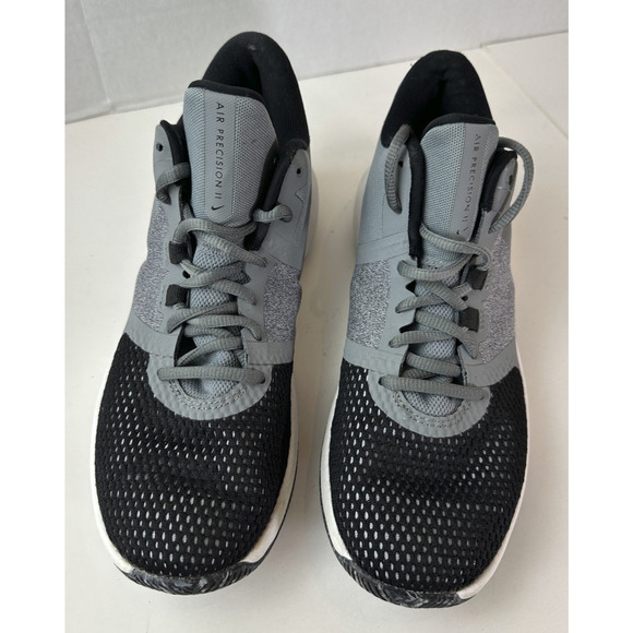 Nike Men's Air Precision II AA7069-011 Gray/Black Basketball Shoes Size 7.5 - Picture 4 of 12